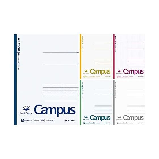 Caderno KOKUYO Smart Campus B5 pontilhado A-lined 5 cores pacote No-GS3CWATX5 A-lined (7 mm)