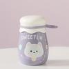 Souvenir Gift with Lid Pudding Cup Cartoon Cute Office Ceramic Cup High Appearance High Temperature Resistance Mug