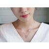 Necklace Platinum Heart Shaped Diamond Clavicle Chain Real Diamond Gold Pendant Women
