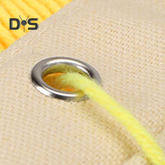 Canvas Yarn Storage Bag Solid Knitting Bag Handle Design Lightweight Portable Large Capacity Tote Organizer with Multi-layer Pockets