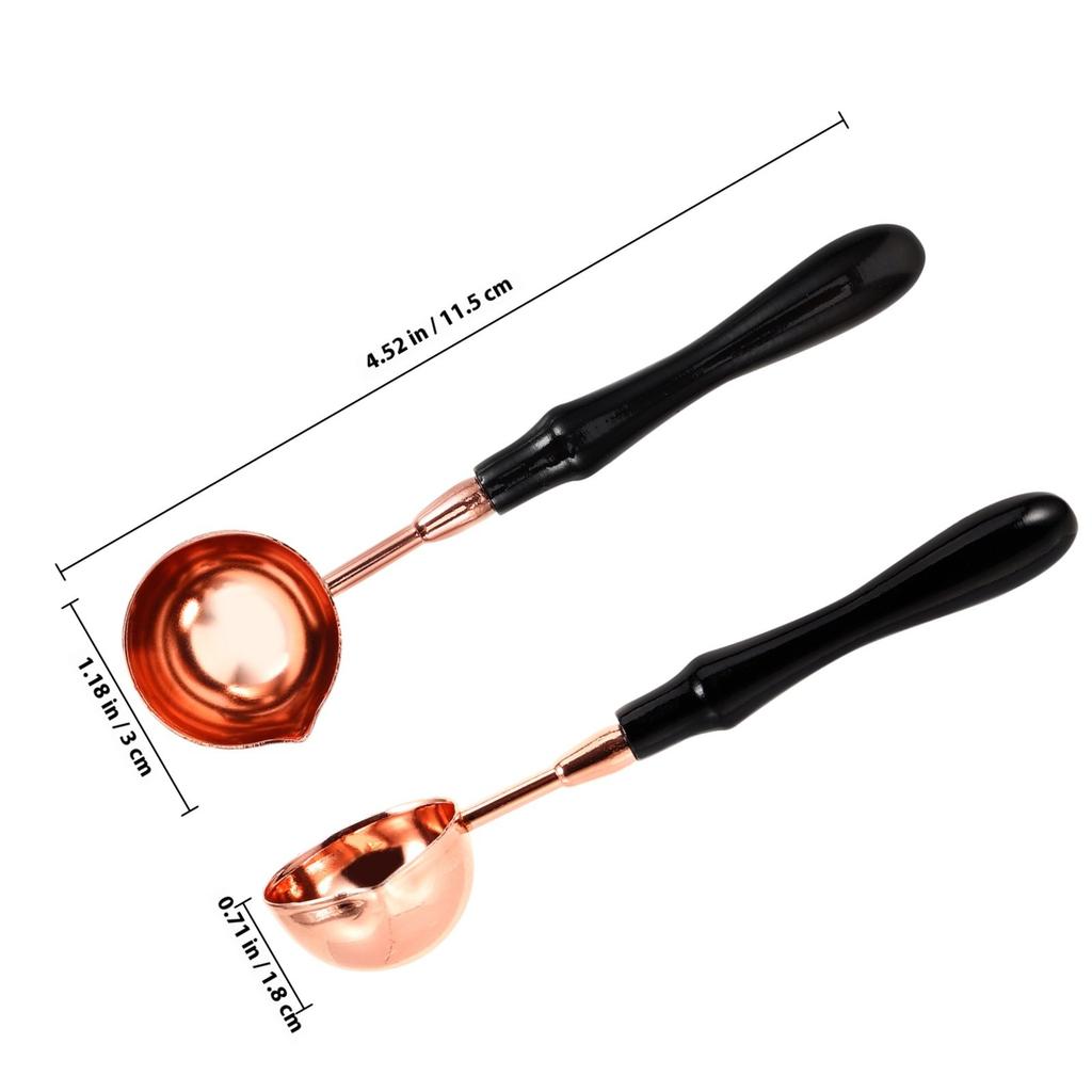 Wax Seal Stamp Melting Spoon Retro Wax Scoop Wide Applications for Gifts Envelopes Invitations Portable Melting Spoon