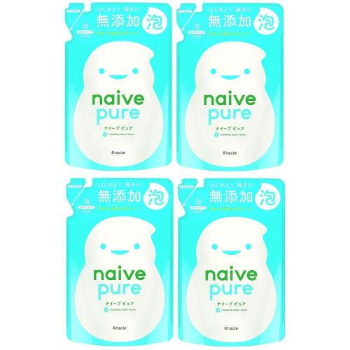 [Bulk Purchase] [Additive-Free] Naive Pure Foaming Body Soap (Baby-Friendly) Refill 450mL X 4