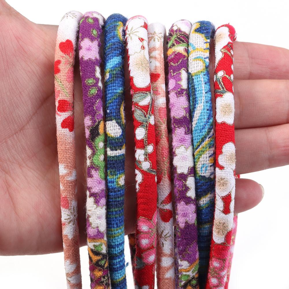 5Yards 6mm Round Cotton Cords Colorful Festive Ethnic Style Rope For Jewelry Making DIY Crafts Clothing Sewing Bracelet Supplies