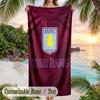 Beach Towel Aston Villa Print Custom Name Text Soft Towel for Swimming Pool