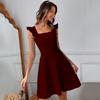 A New Women's Dress with A Sweet Country-style Halter TopA Stylish Commuting and Vacation Beach Dress