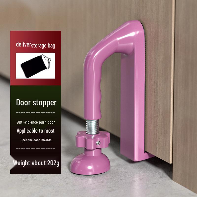 Adjustable Anti-theft Door Stopper for Homes & Rentals