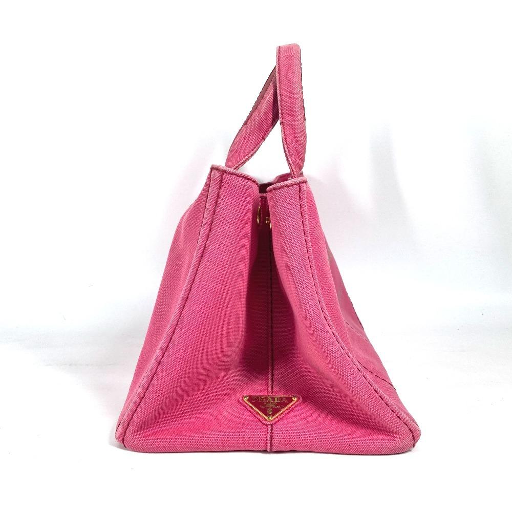 PRADA Canapa logo Bag Shoulder Bag Tote Bag Canvas pink