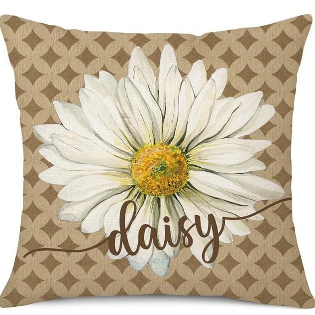 New Plant Flower Truck Letter Spring Series Pillowcase Home Office Pillow Cushion Ins