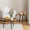 Tea Table Combo, Coffee Table Set, Round Side Table Set in 2 Sizes, Easy Assembly Nesting Coffee Tables, Mid Century Round Coffee Table