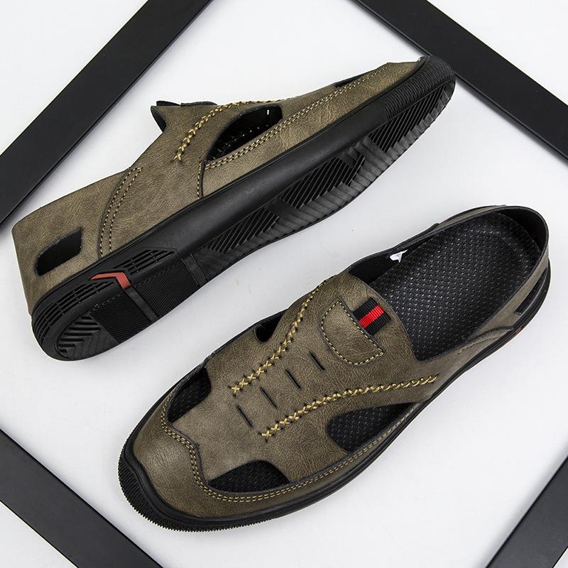 

Мужские сандалии полые мужские дышащие мягкие подошвы легкие повседневные туфли с отверстиями 44