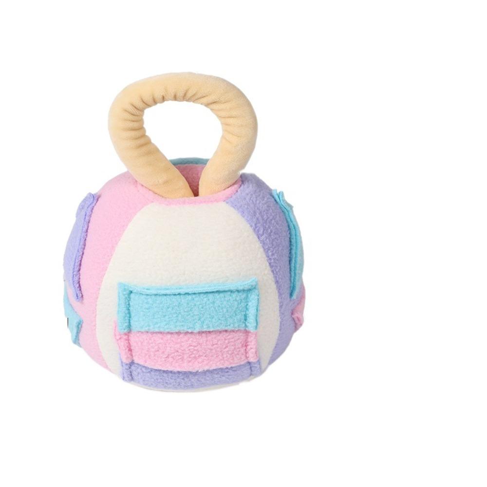 

Bite Resistant Dog Snuffle Ball Flannel Color Splicing Dog Sound Chew Ball Nonstop Play Hidden Treats Toy Teething Cleaning легкие хаки
