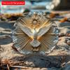 2D Flat 1pc 20*20m Christ The Spirit Dove Wall Art Wood Relief, Welcome Door Rustic Wooden Sign Peace Doves Front Door Sign Farmhouse Wall Sign