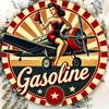PC Vintage Gasoline Sign X Inch Round Iron Aluminum Plate Home Garage Cafe Bar Farm Decoration