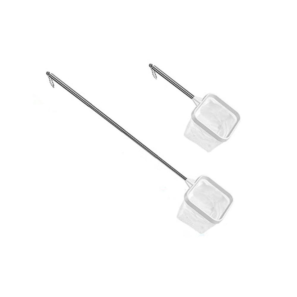 Extendable Aquarium Square Fishing Net Long Handle Aquarium Shrimp Net for Catching Fish Shrimp