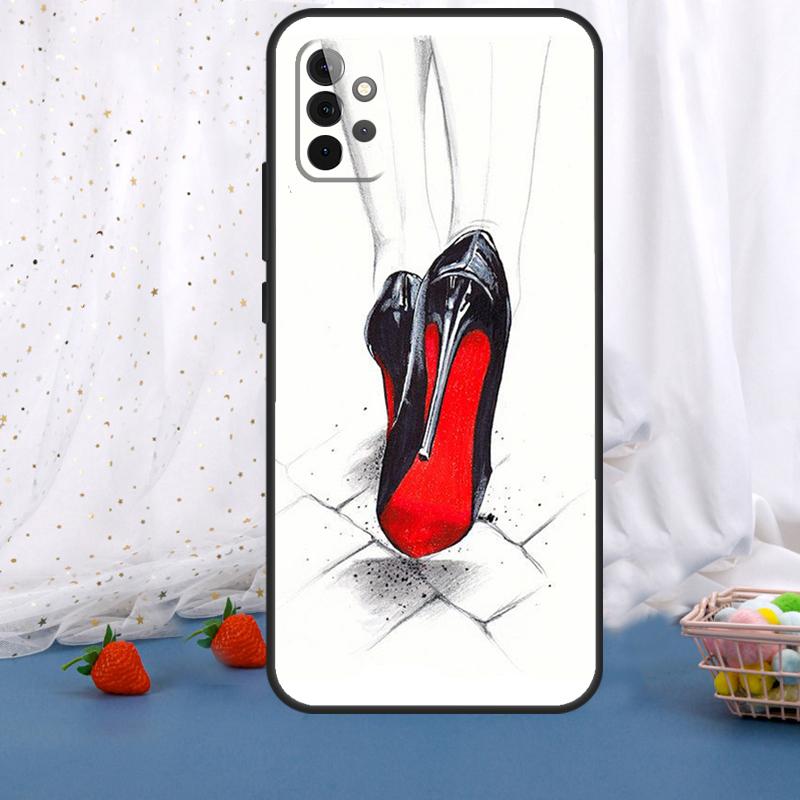 Fashion High Heels For Samsung Galaxy A15 A55 A35 A53 A33 A13 A36 A56 A26 A16 A22 A32 A52 A54 A34 A05 A06 Case