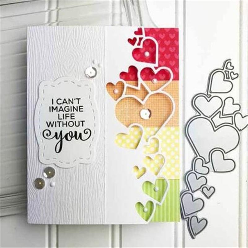 1 Pc Heart Lace Edge Frame Metal Cutting Dies Stencils for Card Making ...