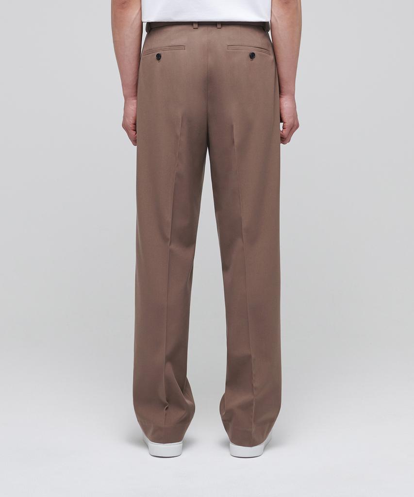 Musinsa Standard Lightweight Wide Hidden Banding Slacks [Light Brown]