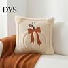 Retro Farmhouse Cushion Covers Pumpkin Cover, Plush Embroidered Bow Throw Pillow 18 Decorative Cover for Thanksgiving x Inch Soft Autumn Case