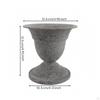 Decorative Iron Planter Ornamental Footed Vase Matte VintageStyle Light Gray C High Foot