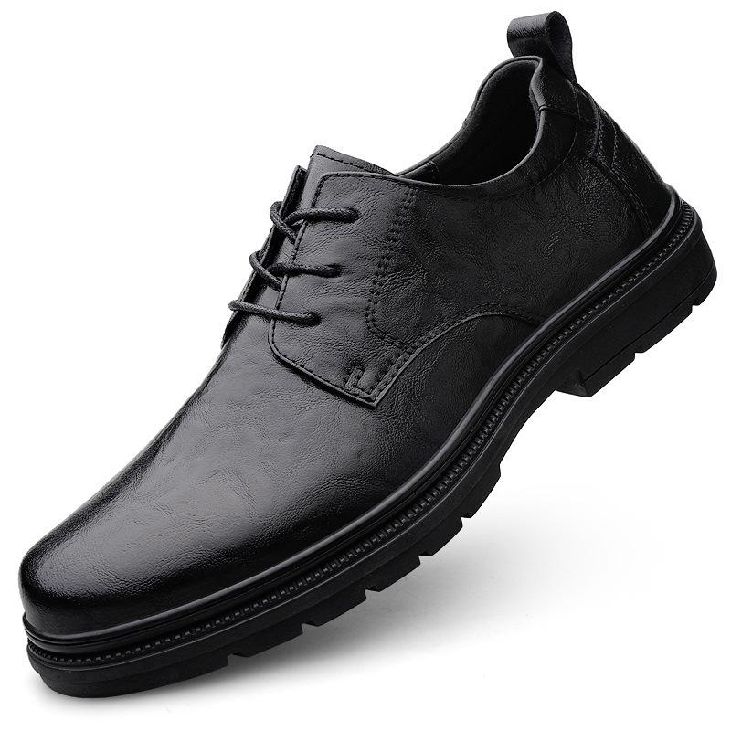 Size 37 leather shoes men's invisible inner height increased by 5 cm business dress men's soil casual shoes genuine leather wedding groom men's shoes