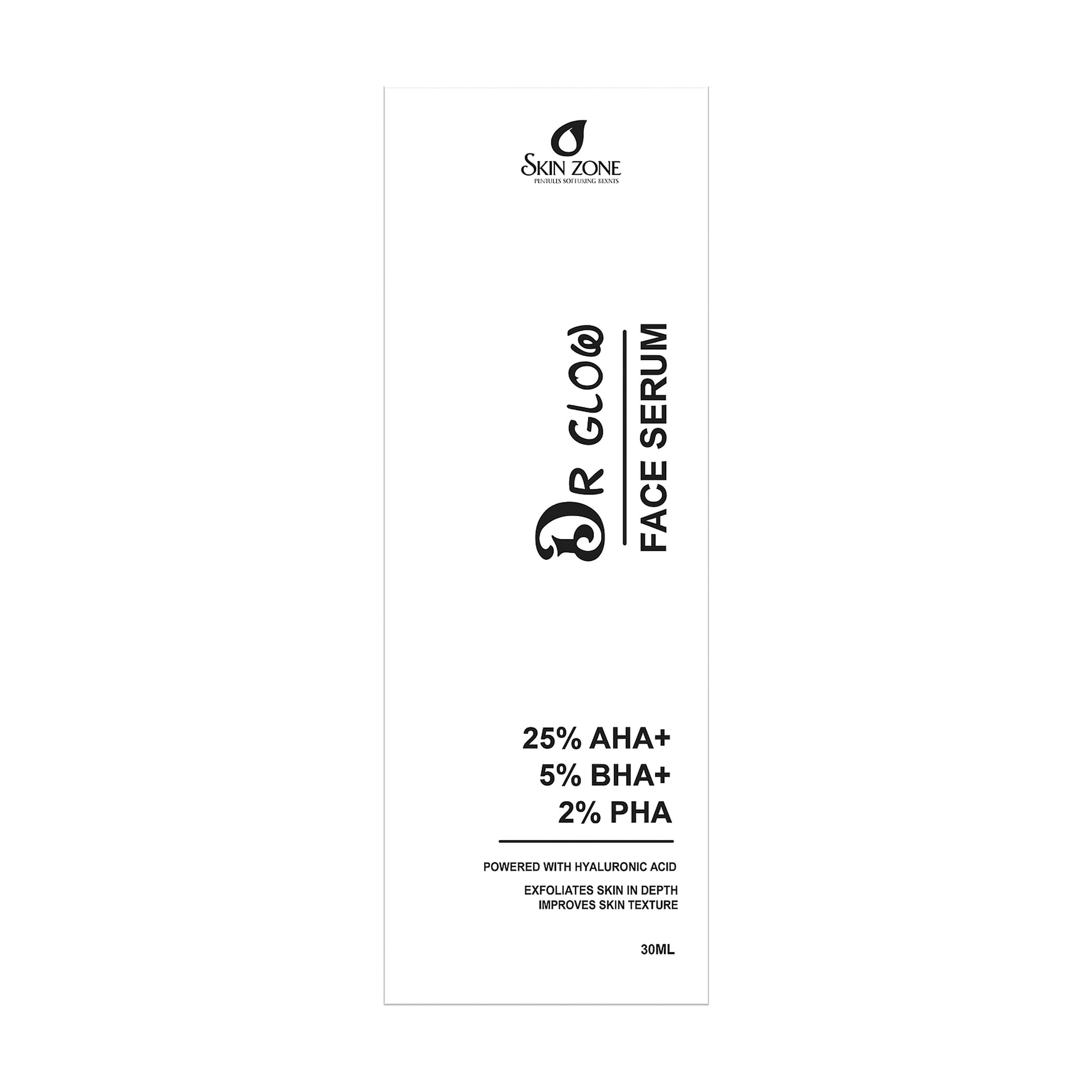 Skin Zone Dr Glow Face Serum with 25% AHA, 5% BHA, 2% PHA, 30ml