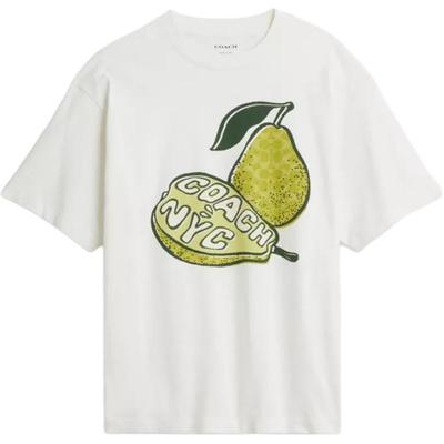 Ss25 Cotton Pear Shape Short Sleeve T-Shirt Men Tops White CY576-NFY