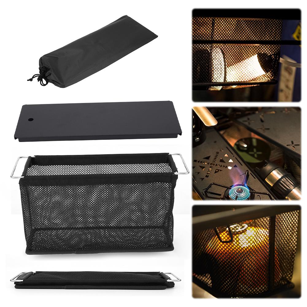 2PCS IGT Unit Folding Basket Mesh Drain Basket Portable Storage Basket Mesh Guard Folding Basket for Outdoor IGT Table Accessory