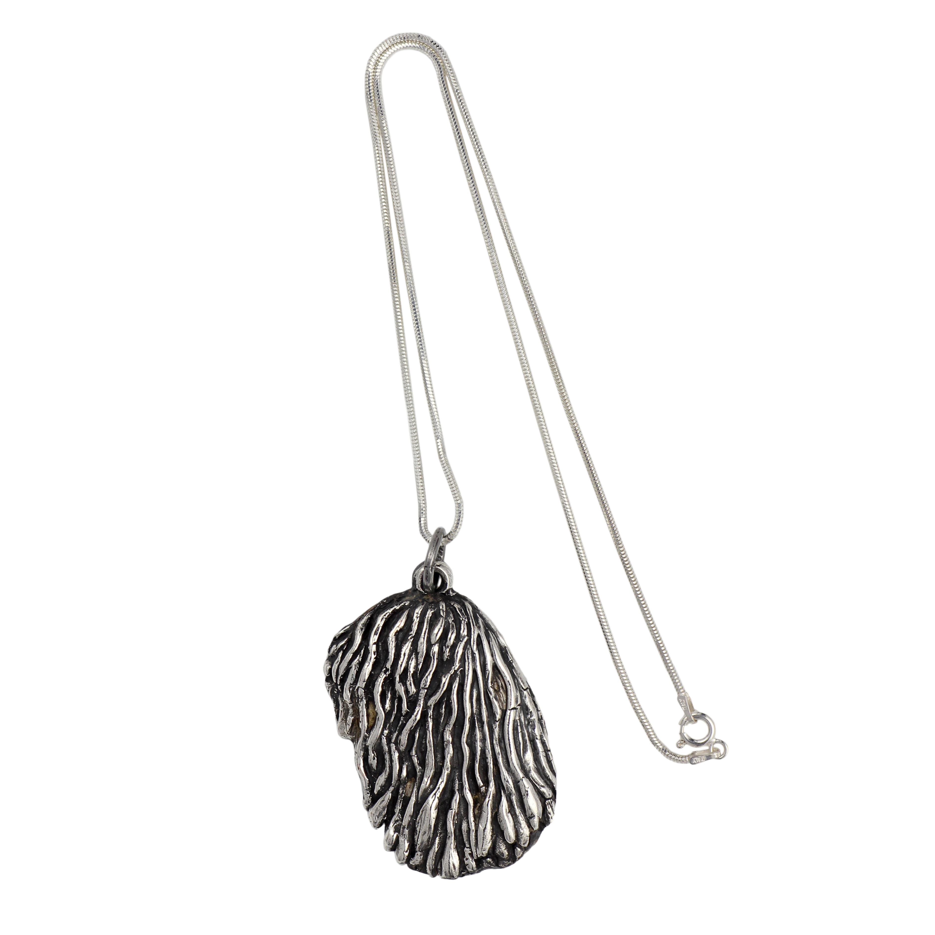 

Komondor, Hungarian sheepdog, Mop Dog - Dog necklace, unique jewellery for the dog fan, unique adder pendant by Art-Dog brand срібний
