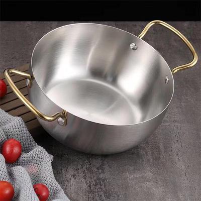ZISIZ 304 Stainless Steel Double Handle Soup Pot