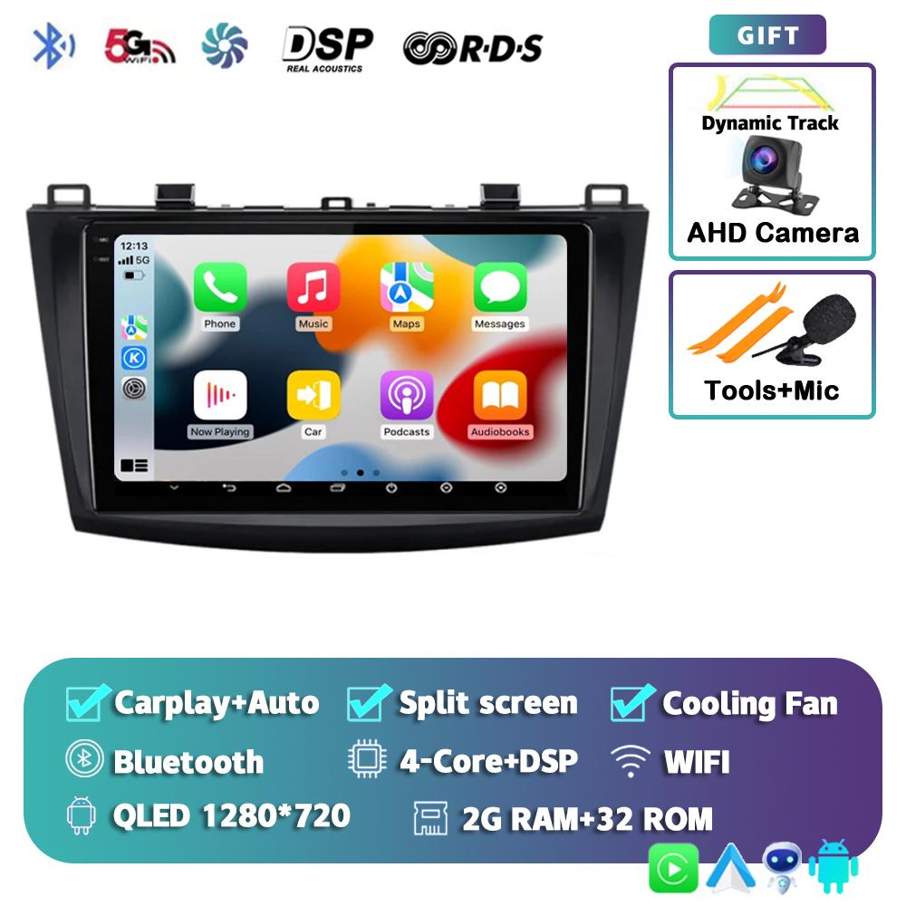 Android 14 Carplay Auto Wifi + 4G Auto Radio DSP Für Mazda 3 2010 2011 2012 2013 Multimedia Video Player GPS 2din Kopf Einheit Stereo