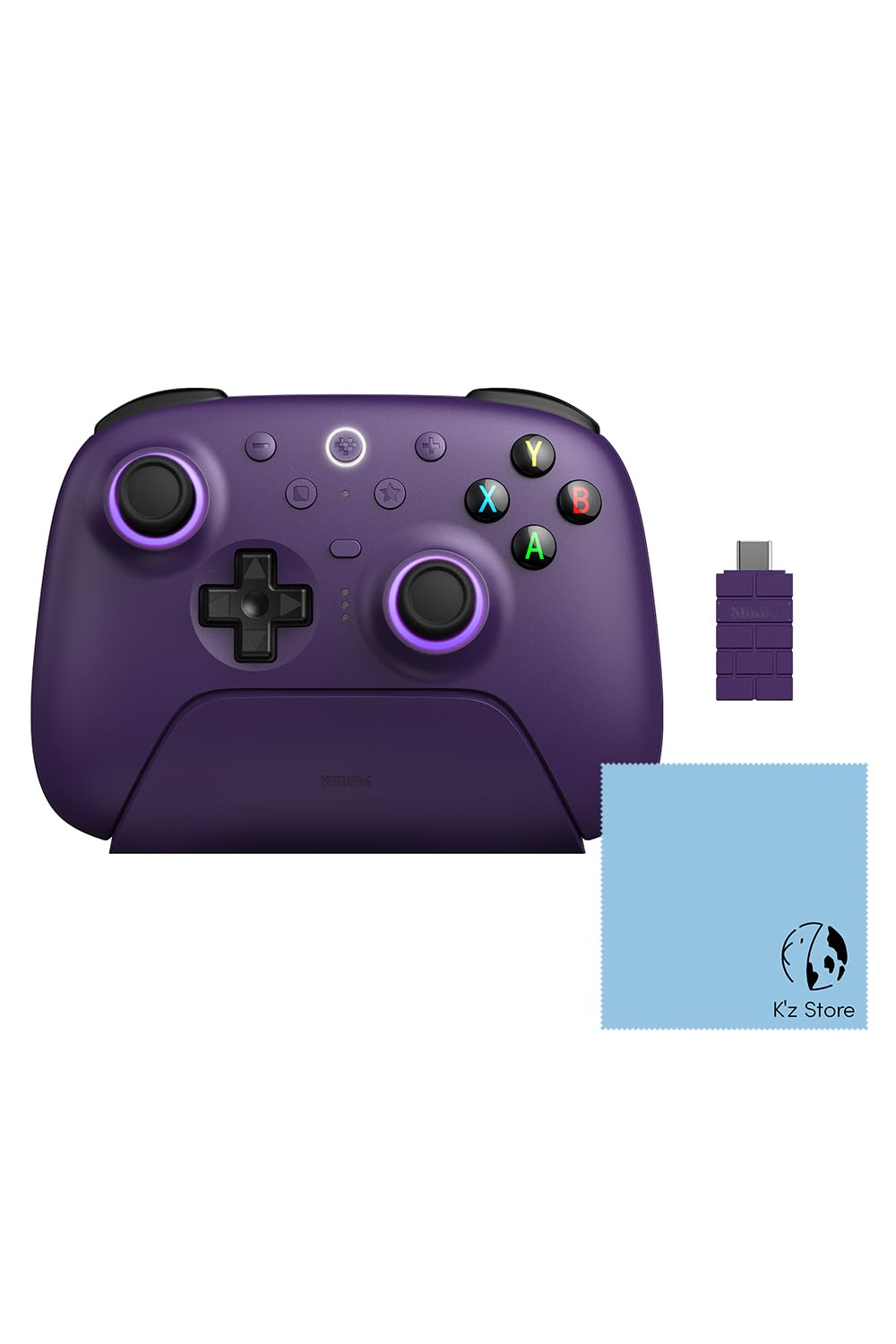 

8BitDo Ultimate 2 Wireless Controller with RGB Compatible with TMR, High-Speed Response, Light, Windows/Android (Purple) фіолетовий