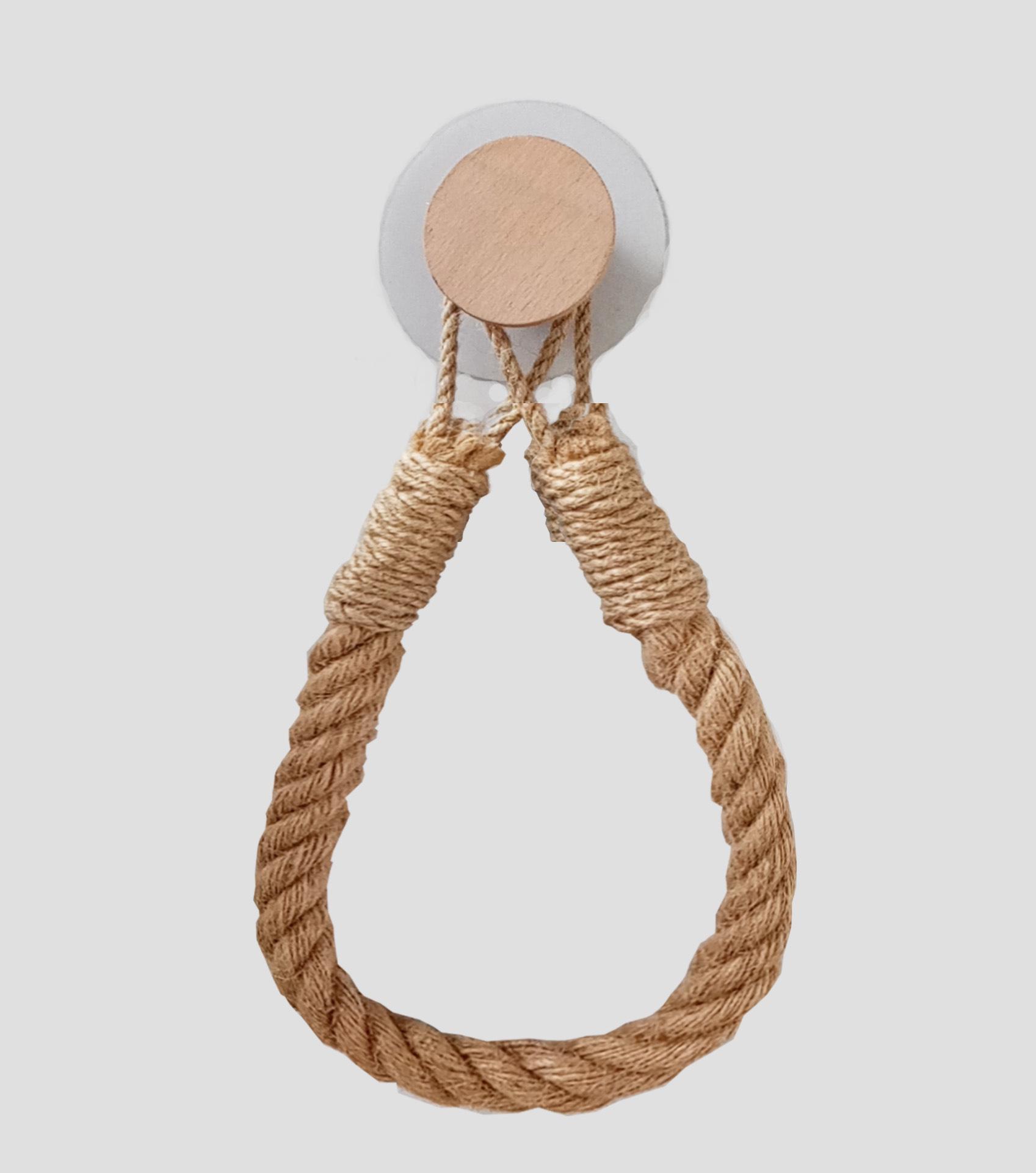 

Держатель для туалетной бумаги из пеньковой веревки - Креативное хранилище рулонов из нержавеющей стали 304