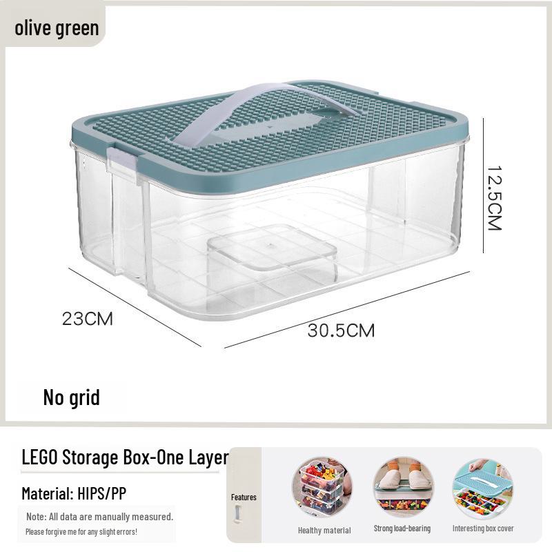 LEGO Desktop Storage and Sorting Box: Large Capacity Toy Organizer with Compartments