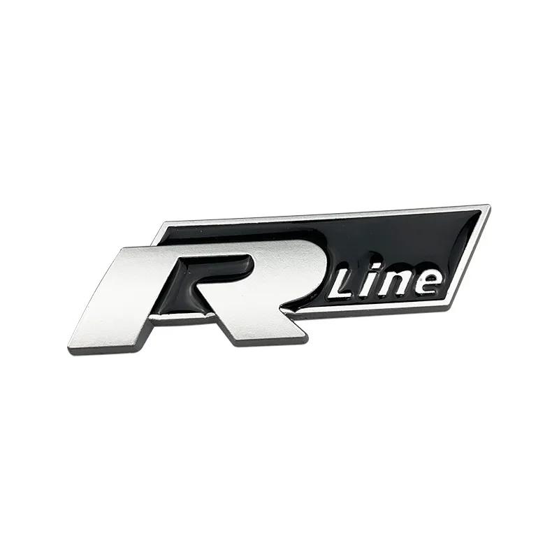 AABIP1 New 3D Metal Car Body Sticker Grill Emblem for Volkswagen VW R Rline Polo Passat B5 B6 B7 CC R32 Golf Jetta Tiguan Bora Scirocco