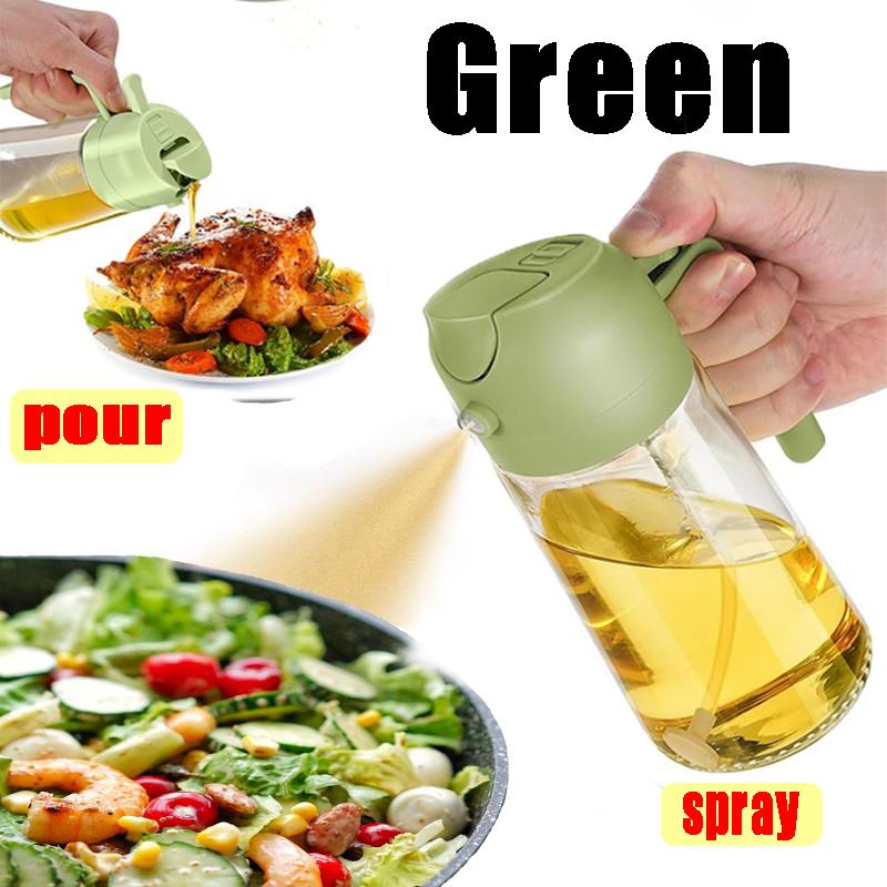 Glas Öl Sprühflasche Küchenöl Spray zum Kochen Auslaufsichere Olivenöl Aufbewahrungsflasche für BBQ Salat Steak Küchenzubehör