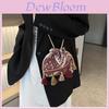 Ethnic Style Mini Phone Bag With Tassels For Daily Casual Use