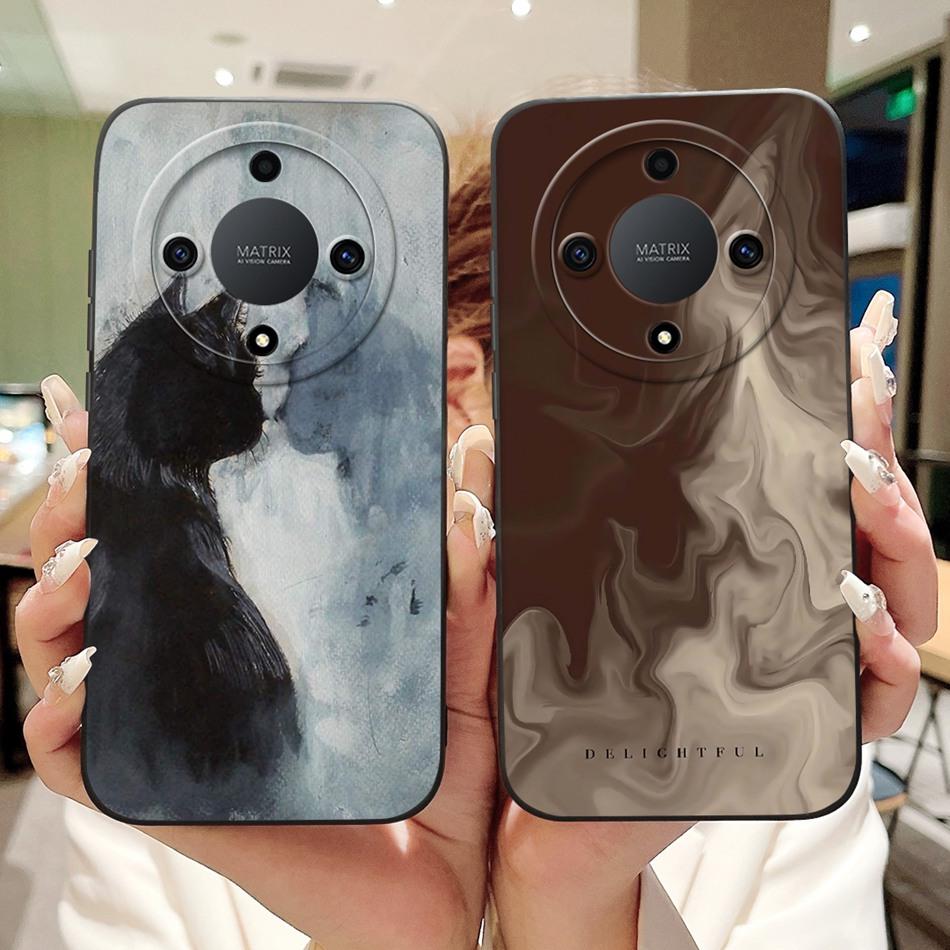 For Honor X9a 5G New Fashion Dusk Beach Painting Case For HonorX9a X 9A 5G RMO-NX1 Lens Protective Soft Silicone Phone Cases