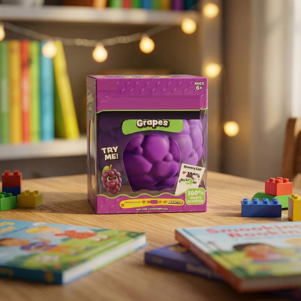 Squeeze Toy Grape Shape Stress Relief Sensory Fidget for Kids and Adults Soft Durable Material Suitable for Ages 6 and Up
