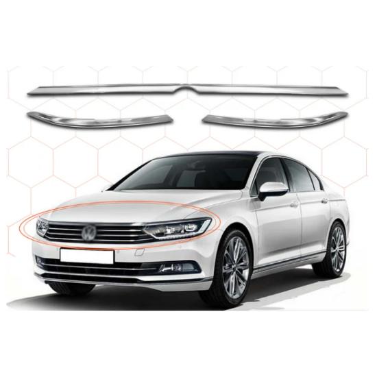 

Volkswagen Passat B8 Krom Far Üzeri Çıta + Ön Panjur - 2015-2019