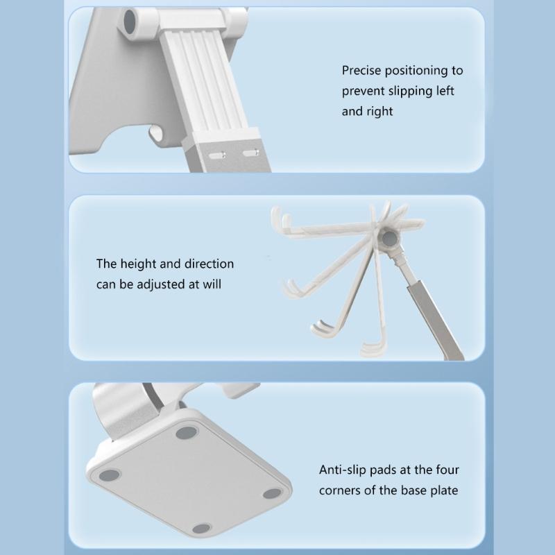 Universal Phone Dock Foldable Tabletop Phone Support Cradle Holder Retractable Adjustable Phone Tablet Stand Brackets