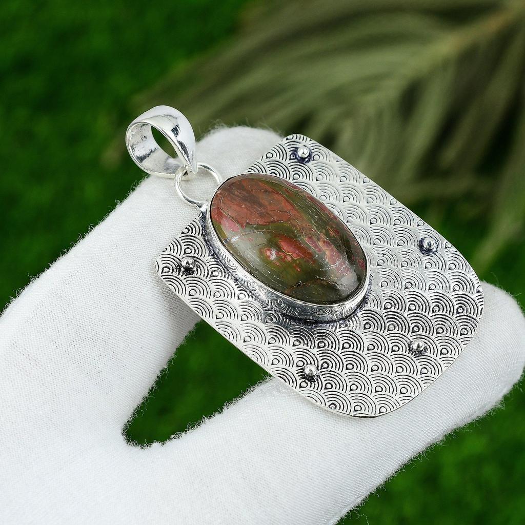 Gift For Women Pendant 925 Sterling Silver Natural Sonora Sunrise Gemstone