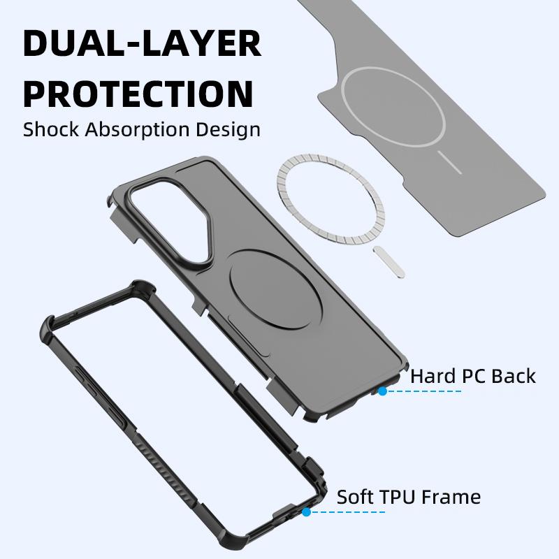 Anti-slip Bumper Armor Magnetic Phone Case For Samsung Galaxy S25 S24 S26 Ultra Plus A56 A36 A26 A57 A17 For Magsafe Cover