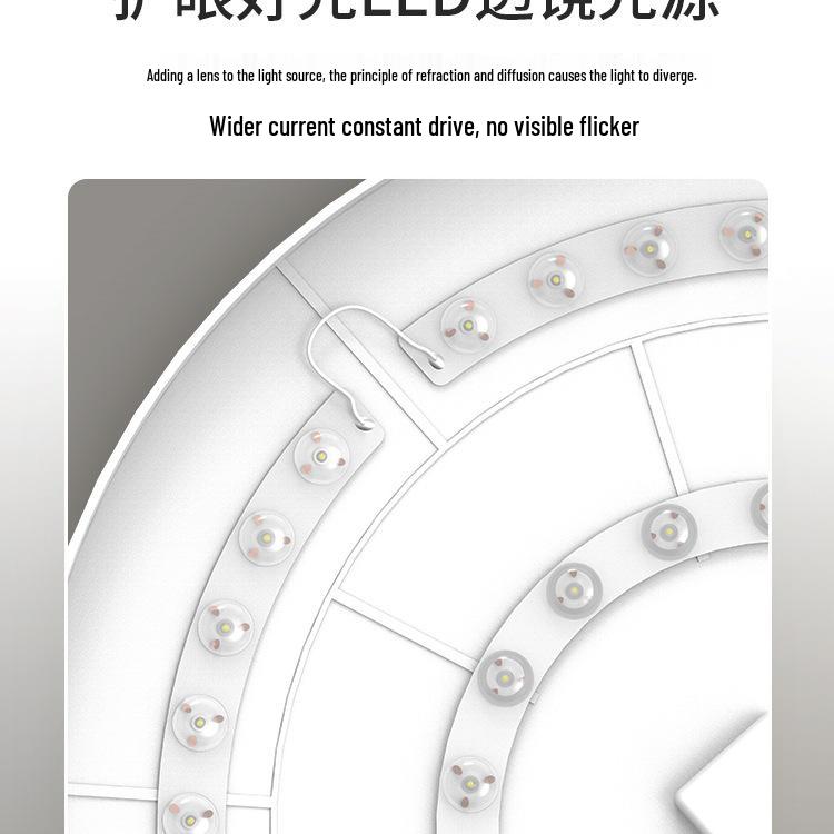 Ultra-Thin Round LED Ceiling Light for Bedroom, Bathroom & Balcony - Modern Minimalist Design with Eye Protection
