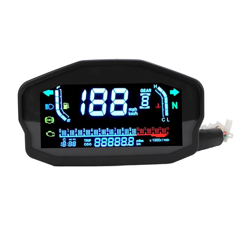 Motorcycle Digital Dash Panel DC8 To 12V Speedometer Odometer Tachometer RPM Gauge Replacement for Suzuki 1 2 4