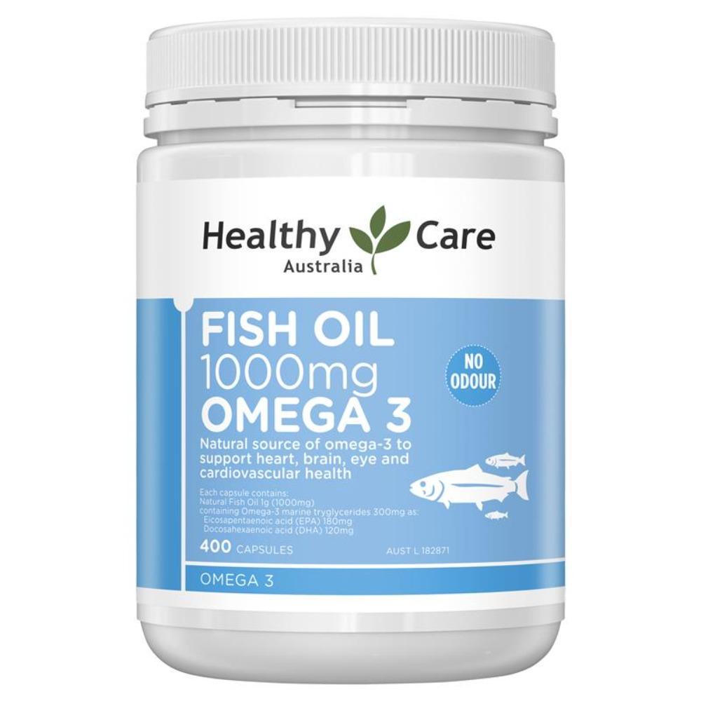 Healthy Care Fish Oil 1000mg 400 Capsules X 6