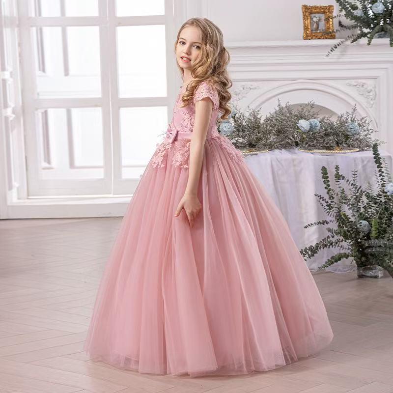 Abito con gonna a sbuffo per bambina per Pianoforte, Compleanno, Matrimonio o Sfilata