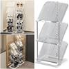 Creative 2/3 Layers Shoe Rack Installation Easy Grey Transparent Shoe Storage Shelf Doorback Shoes Shelf Household