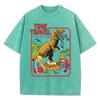 Dinosaurierbaby-Diebstahl Gefangen Angespült Retro T-Shirts Baumwolle Lässig Kurzarm Mode Atmungsaktiv Locker Übergröße T-Shirt