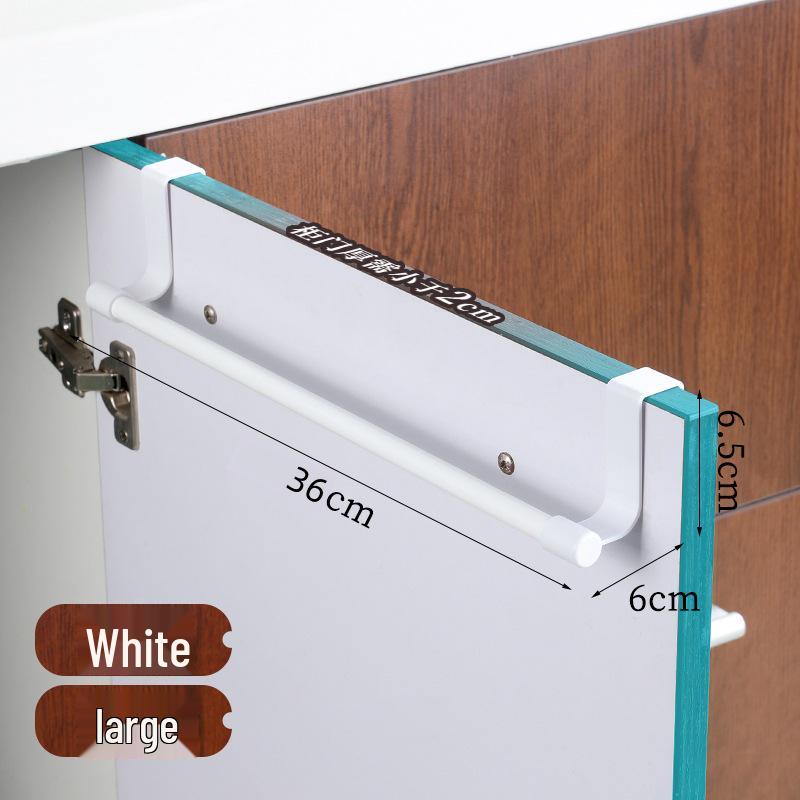 No-Drill Stainless Steel Over-Door Hanging Rod & Hook Rack for Kitchen or Closet Storage