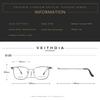 VEITHDIA Vintage Titanbrillengestell Retro Optische Myopiebrille für Damen Herren Kann mit Sehstärke ausgestattet werden 7306